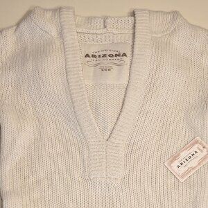 Arizona beige/Cream V Neck Hooded Sweater